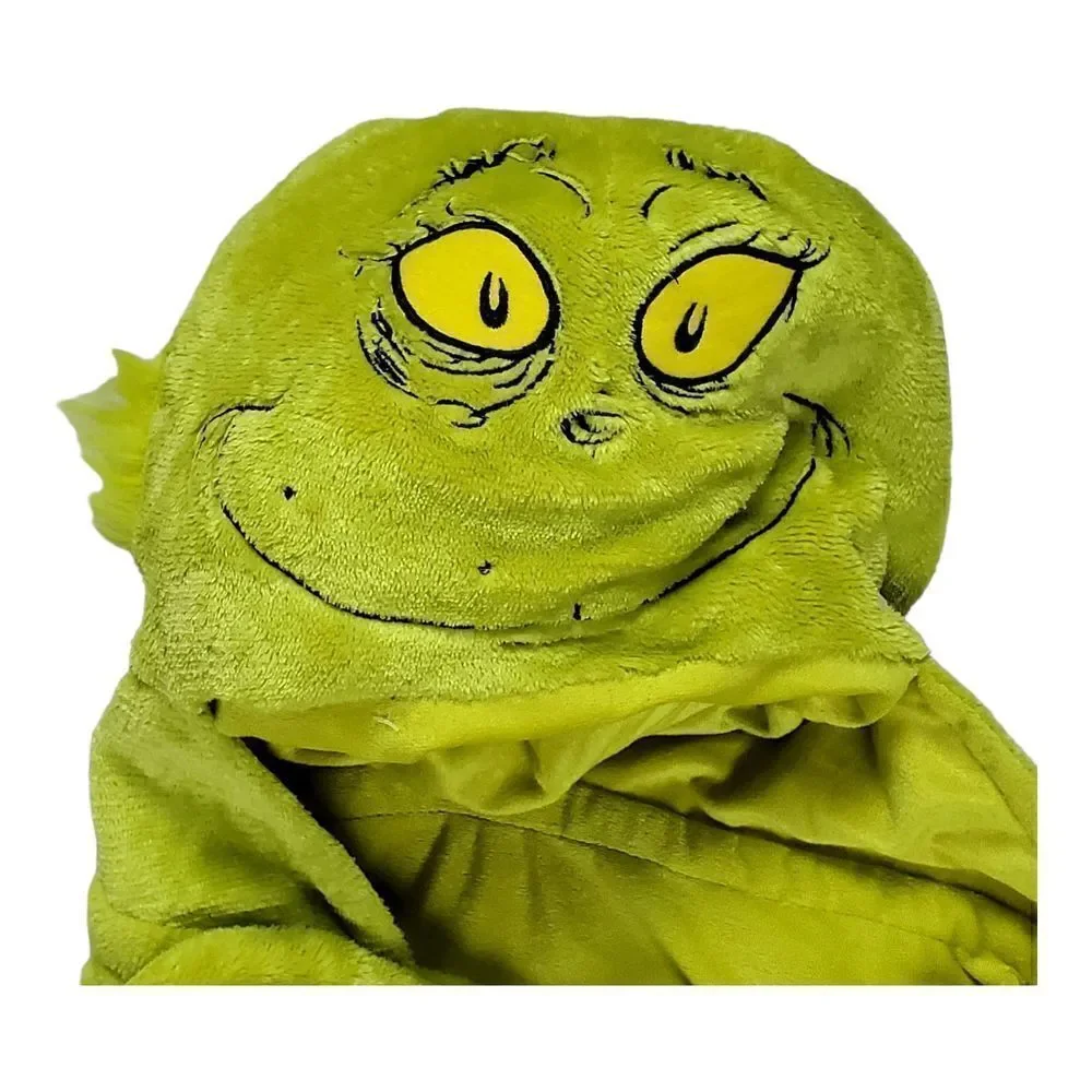 Dr. Seuss The Grinch Hooded Wrap Blanket Youth One Size Green Halloween Costume